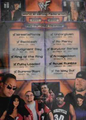 "WWF 2001-2002" Pay-Per-View Calendar

